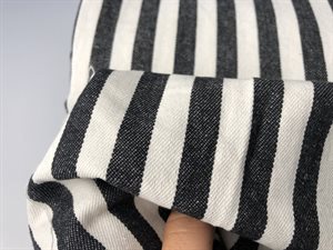 Denim - stribet i sort / offwhite
